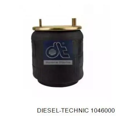 Coxim pneumático (suspensão de lâminas pneumática) do eixo RML75268CP10 Blacktech
