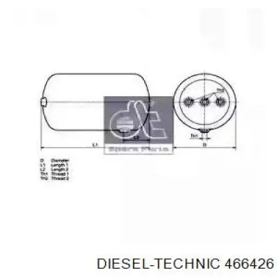 Tanque de recepção do sistema pneumático Diesel Technic 466426 preço, a partir de 89,36 USD