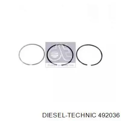 Anéis do pistão para 1 cilindro, STD. Diesel Technic 492036 preço, a partir de 31,04 USD