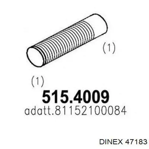 Ondulação do silenciador 47183 Dinex