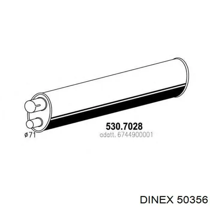 Silenciador, parte central e traseira Dinex 50356 preço, a partir de 304,98 USD