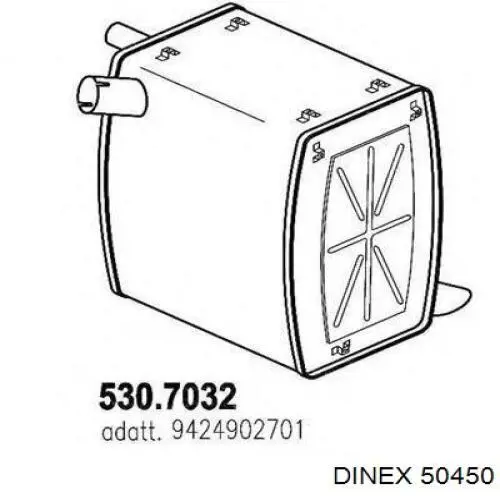 Silenciador, parte traseira Dinex 50450 preço, a partir de 713,03 USD