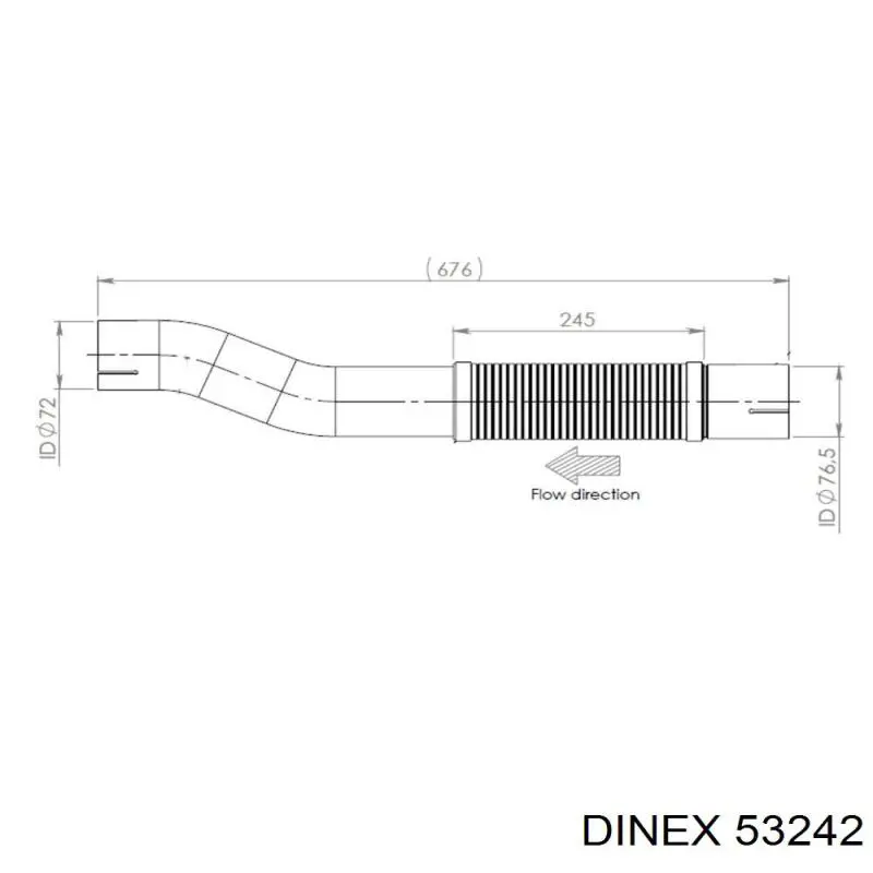 53242 Dinex Ondulação do silenciador