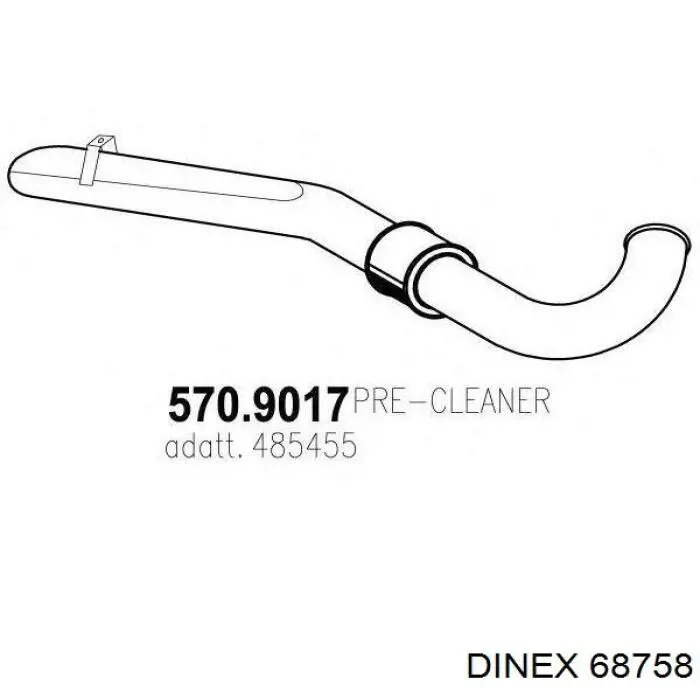 Silenciador, parte traseira Dinex 68758 preço, a partir de 432,29 USD