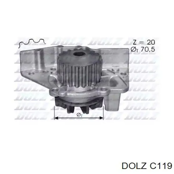 Bomba de água (bomba) de esfriamento Dolz C119 preço, a partir de 40,48 USD