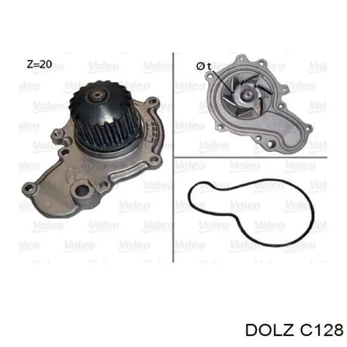 Bomba de água (bomba) de esfriamento Dolz C128 preço, a partir de 51,66 USD