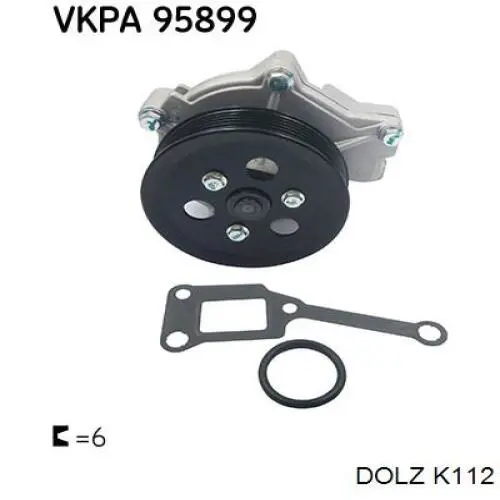 Bomba de água (bomba) de esfriamento Dolz K112 preço, a partir de 61,44 USD