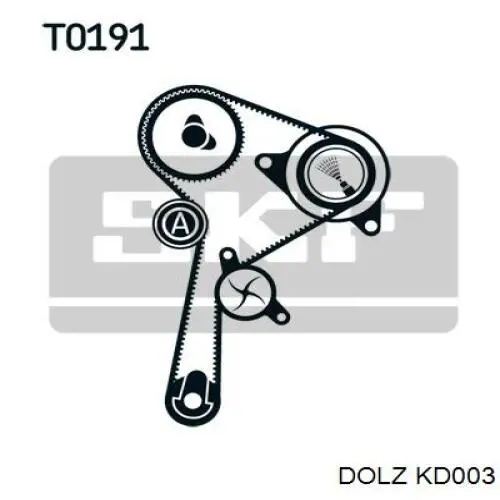 Correia do mecanismo de distribuição de gás, kit Dolz KD003 preço, a partir de 98,54 USD