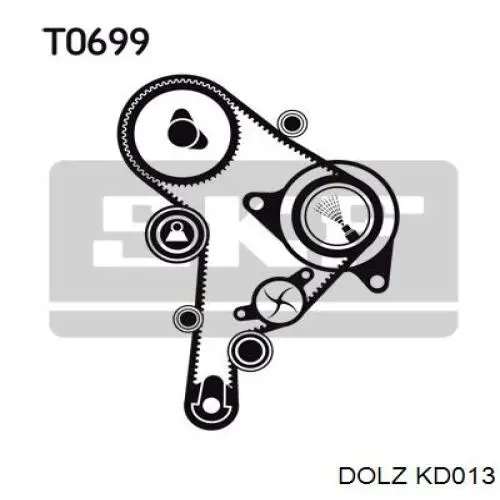 Compre KD013 Dolz Correia do mecanismo de distribuição de gás, kit