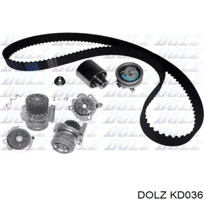 KD036 Dolz Correia do mecanismo de distribuição de gás, kit