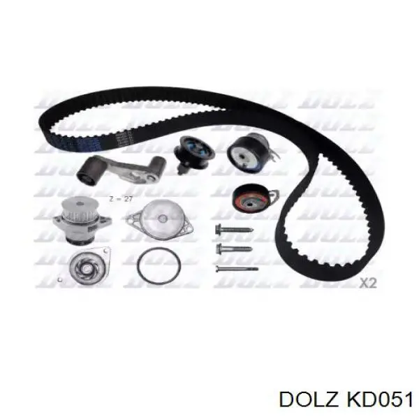 KD051 Dolz Correia do mecanismo de distribuição de gás, kit