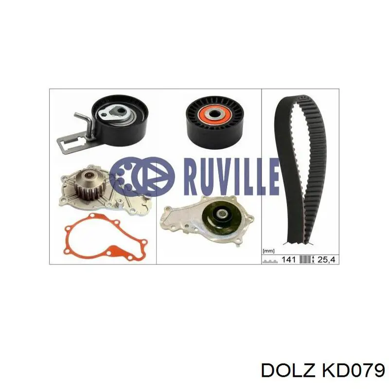 Correia do mecanismo de distribuição de gás, kit Dolz KD079 preço, a partir de 133,63 USD