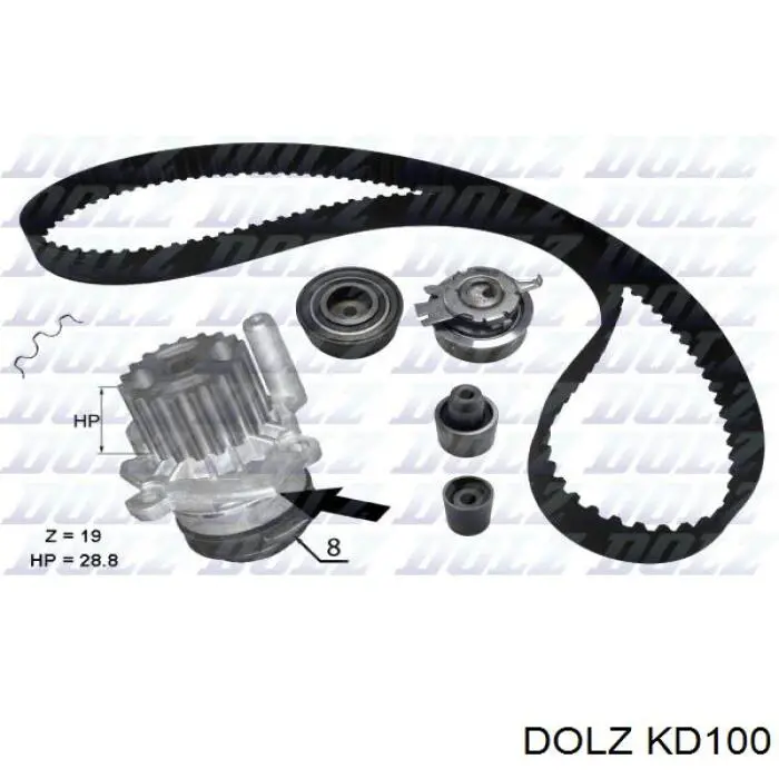 KD100 Dolz Correia do mecanismo de distribuição de gás, kit