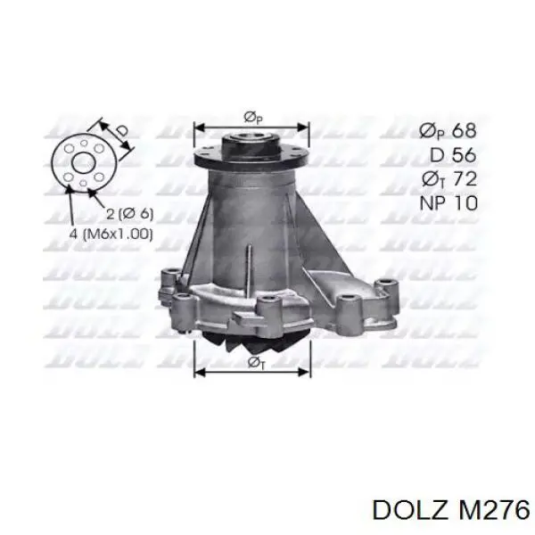 Bomba de água (bomba) de esfriamento Dolz M276 preço, a partir de 74,37 USD