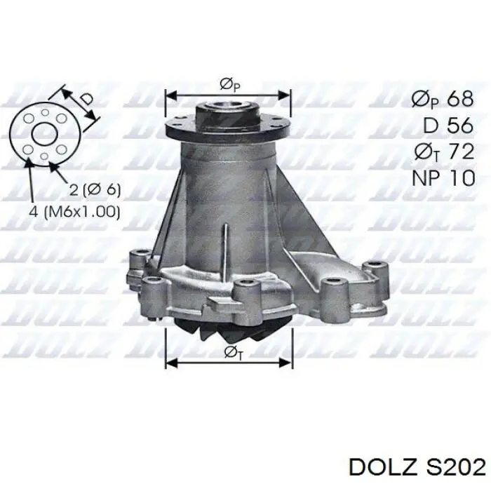 Bomba de água (bomba) de esfriamento Dolz S202 preço, a partir de 47,02 USD