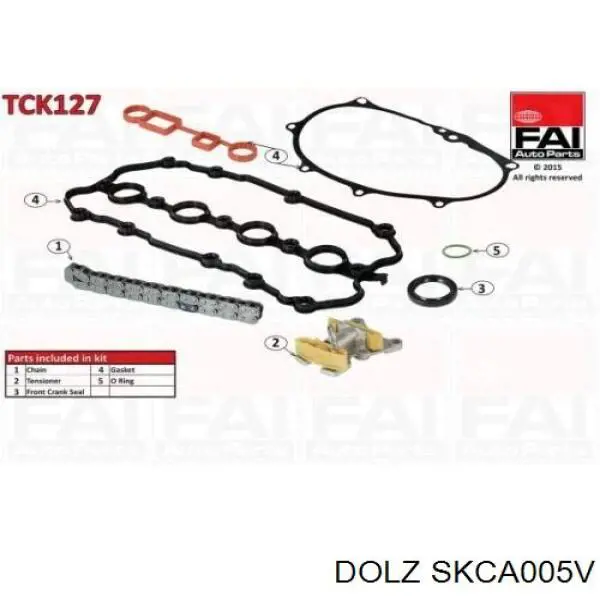 Cadeia do mecanismo de distribuição de gás, kit SKCA005V Dolz