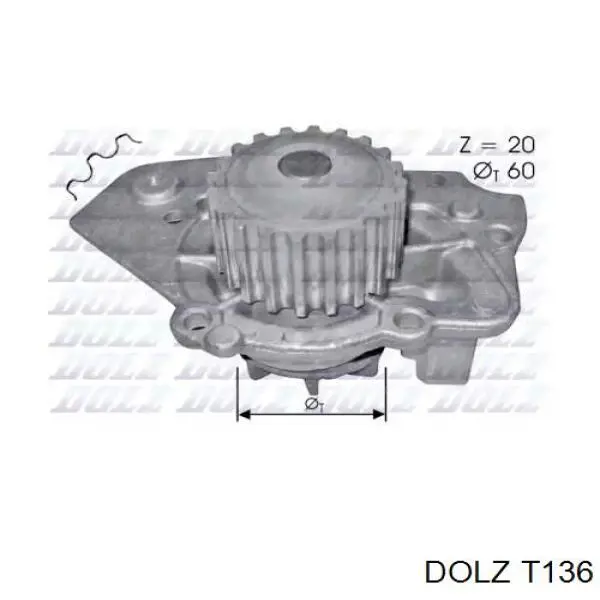 Bomba de água (bomba) de esfriamento Dolz T136 preço, a partir de 40,79 USD
