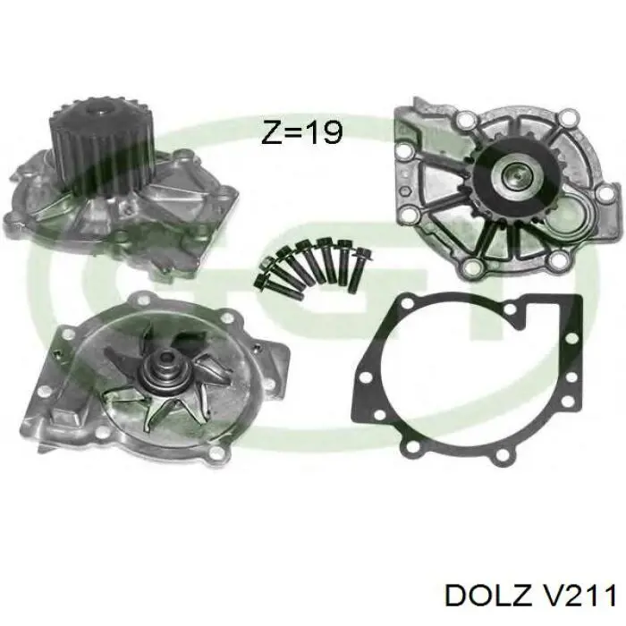 Bomba de água (bomba) de esfriamento Dolz V211 preço, a partir de 55,34 USD