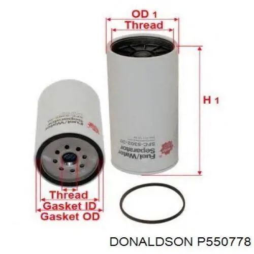 Filtro de combustível Donaldson P550778 preço, a partir de 35,51 USD