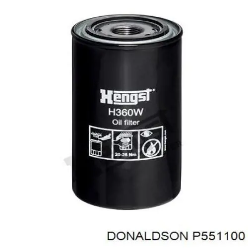 Filtro de óleo Donaldson P551100 preço, a partir de 18,26 USD