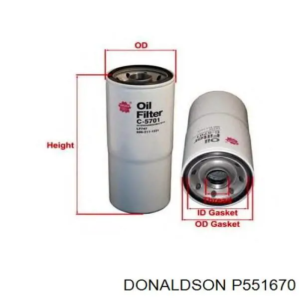 Compre P551670 Donaldson Filtro de óleo