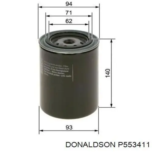 Filtro de óleo Donaldson P553411 preço, a partir de 9,66 USD