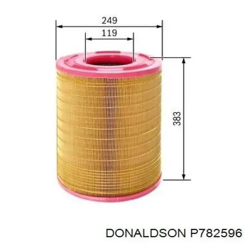 Filtro de ar Donaldson P782596 preço, a partir de 58,96 USD