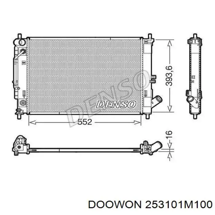 Radiador de esfriamento de motor Doowon R302732600 preço, a partir de 127,50 USD