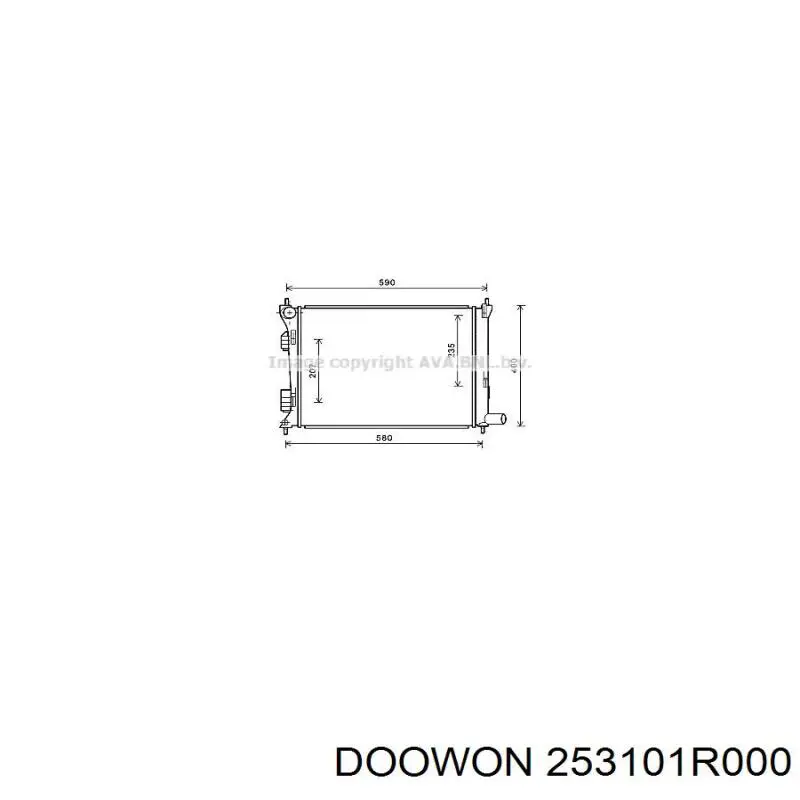 253101R000 Doowon Radiador de esfriamento de motor