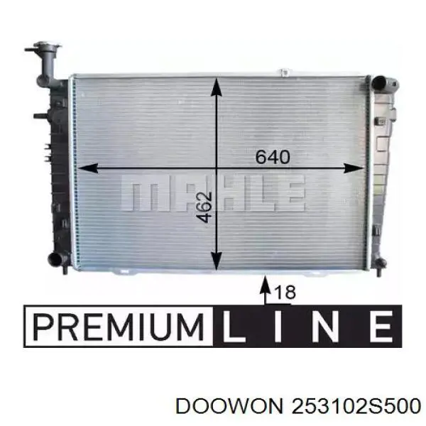 253102S500 Doowon Radiador de esfriamento de motor
