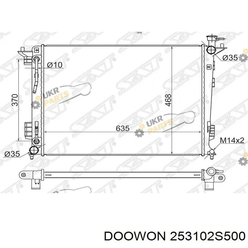 Radiador de esfriamento de motor Doowon 253102S500 preço, a partir de 164,54 USD