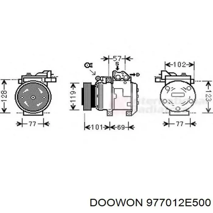 Compressor de aparelho de ar condicionado 977012E500 Doowon