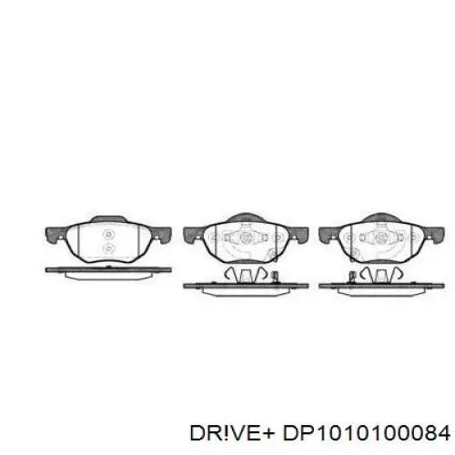 DP1010100084 Dr!ve+ Sapatas do freio dianteiras de disco