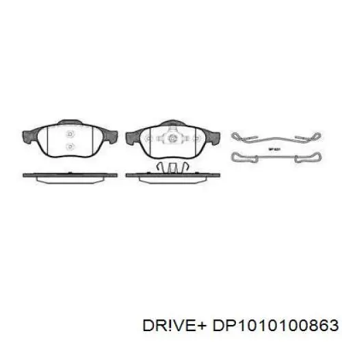 DP1010100863 Dr!ve+ Sapatas do freio dianteiras de disco