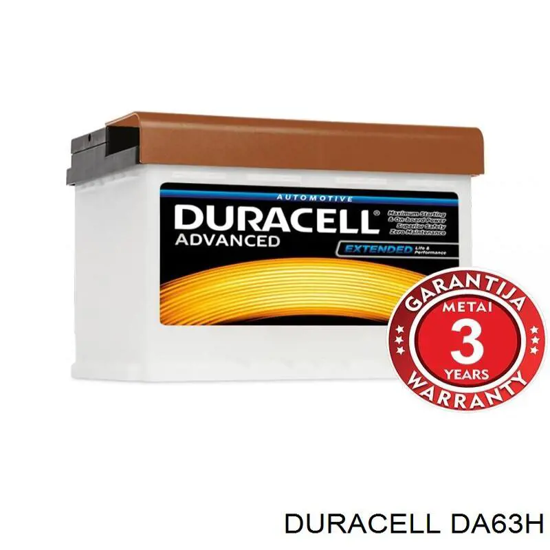 Bateria recarregável (PILHA) DA63H Duracell
