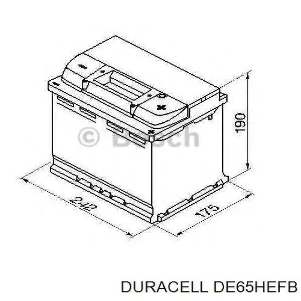 Bateria recarregável (PILHA) DE65HEFB Duracell