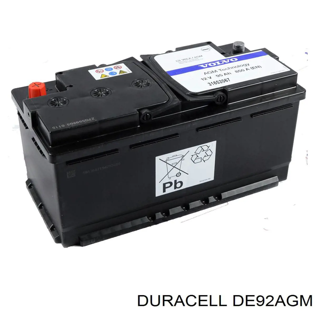 DE92AGM Duracell Bateria recarregável (PILHA)