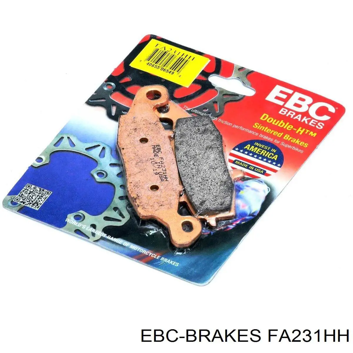 FA231 EBC Brakes Sapatas do freio dianteiras de disco