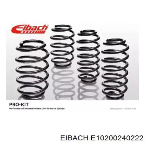 E10200240222 Eibach Kit de molas de suspensão para automóvel