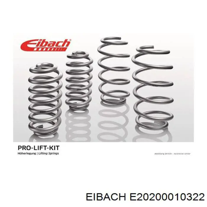 Kit de molas de suspensão para automóvel Eibach E20200010322 preço, a partir de 208,10 USD