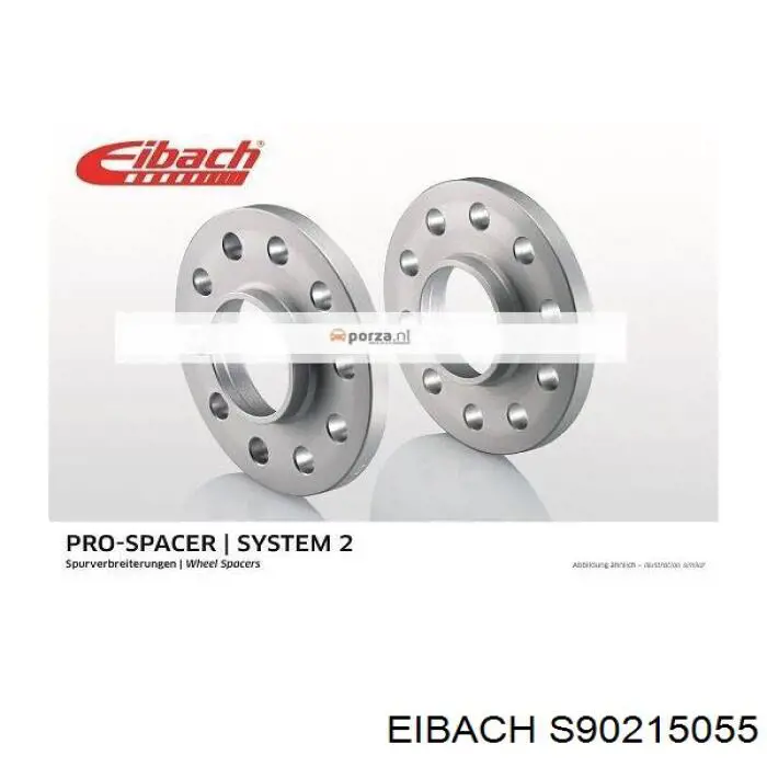 Espaçadores de disco de roda Eibach S90215055 preço, a partir de 180,01 USD