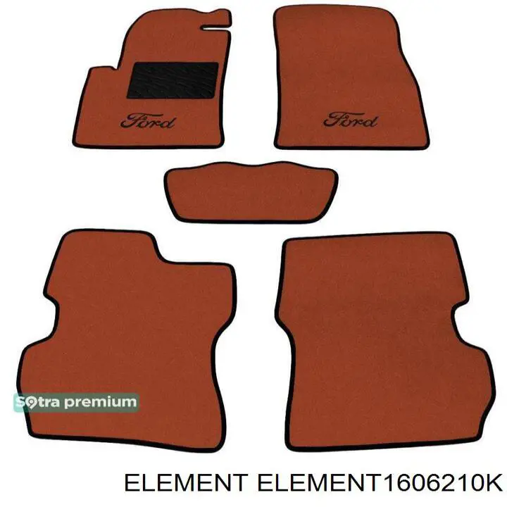 Tapetes dianteiros + traseiros, kit Ford Fiesta Mk5 JH, JD