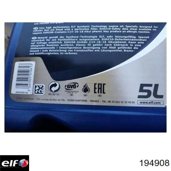 Compre 194908 ELF Óleo para motor