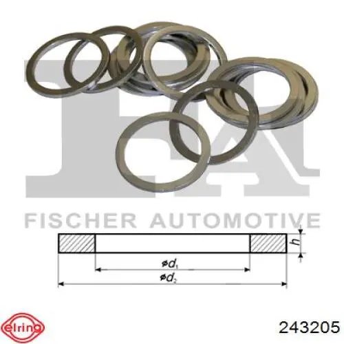 Vedante de rolha de panela de motor Elring 243205 preço, a partir de 0,67 USD