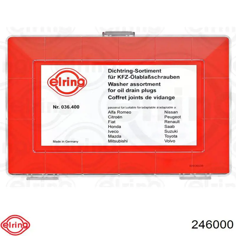 Vedante de rolha de panela de motor Elring 246000 preço, a partir de 0,28 USD