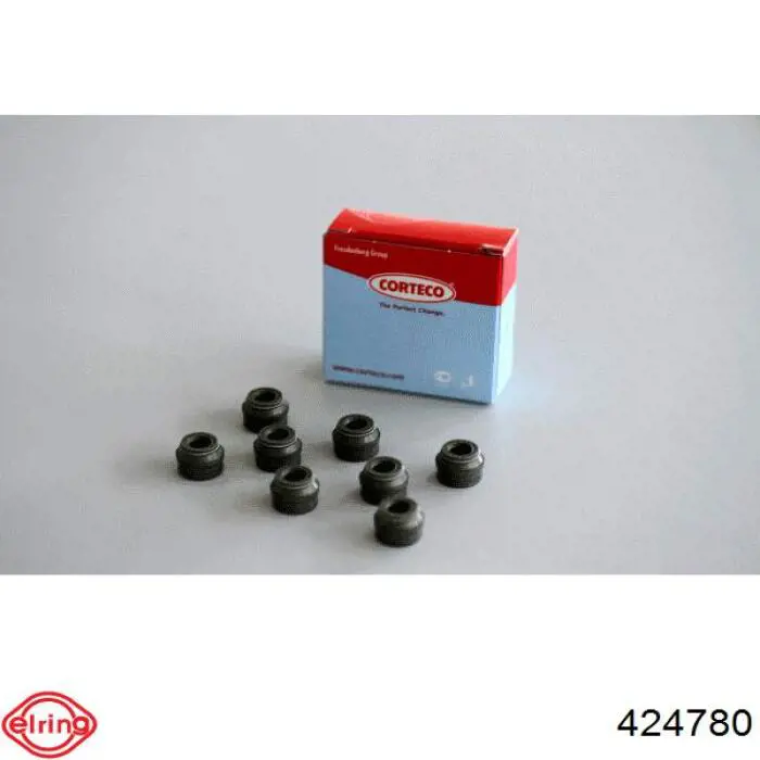 424780 Elring Vedação de válvula (coletor de óleo), admissão/escape, kit para um motor