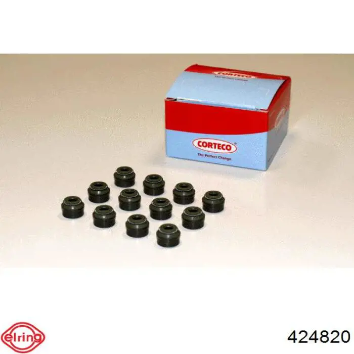 424820 Elring Vedação de válvula (coletor de óleo), admissão/escape, kit para um motor