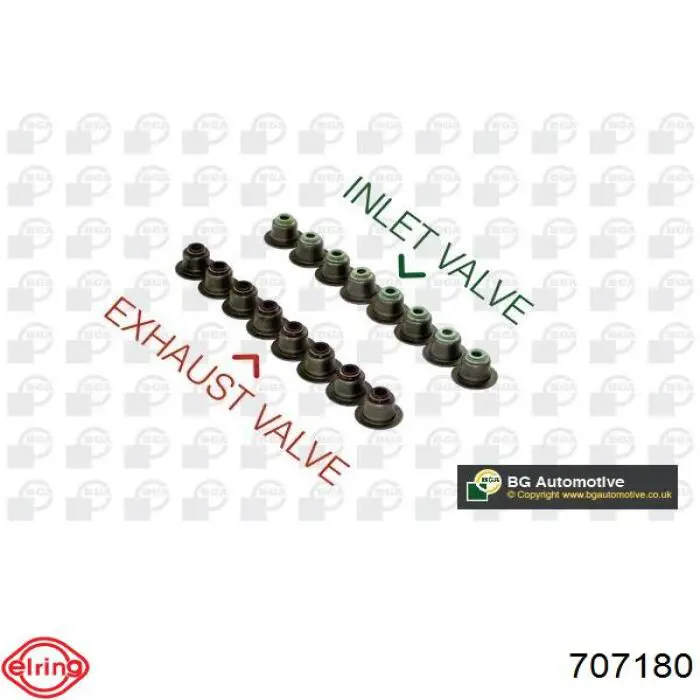 Vedação de válvula (de óleo) de escape Elring 707180 preço, a partir de 2,47 USD