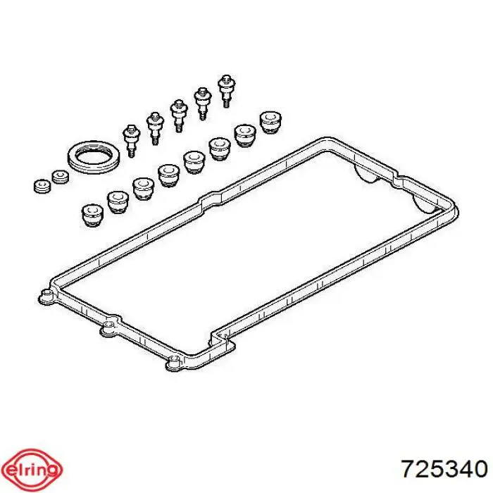 Vedante da tampa de válvulas de motor esquerdo Elring 725340 preço, a partir de 46,35 USD