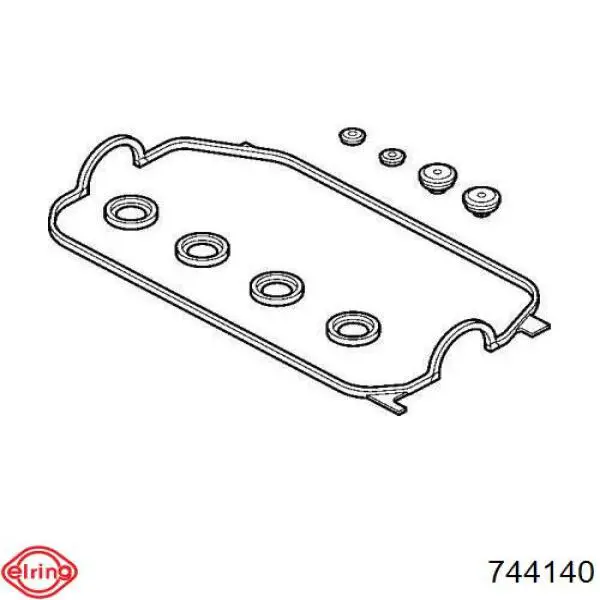 Compre 744140 Elring Vedante da tampa de válvulas de motor, kit